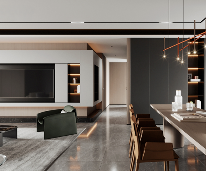 164㎡极简+轻奢，线性美学构建的高级感