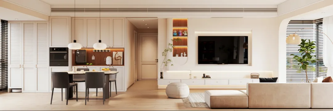 135㎡奶油X中古：把浪漫融入现实，享受来自生活的松弛感(图2)